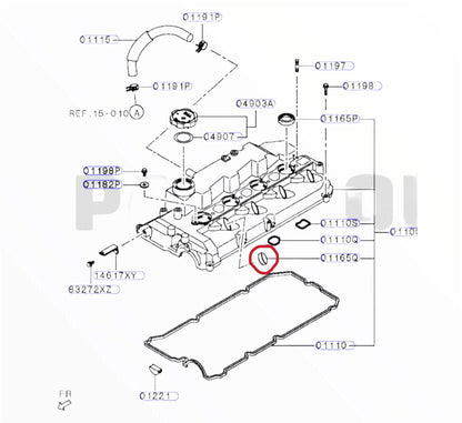 Retenedor de tapadera de válvulas Mitsubishi L200 | Montero sport 2008 2020 (1052a099) - Auto repuestos Revisa 